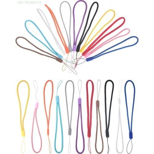 500pcs/lot Universal Hand Wrist Strap Round Nylon Rope Cord Holder Lanyard for Cell Phone Camera USB Mp3 Mp4