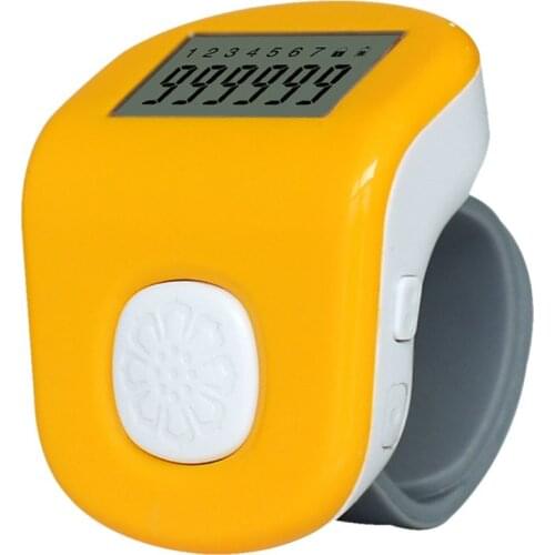 6 Digital Rechargeable Hand Tally Counter 7 channels LED light Electronic Prayer Silicone Ring Counter 999999 Counters