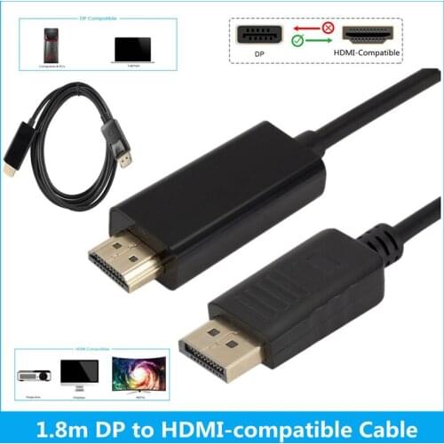 Displayport HDMI-compatible Adapter 4K Display Port Converter For PC Laptop Projector DP To HDMI-compatible Cable Displayport
