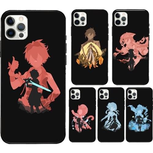Xiao Zhongli Genshin Impact Cover Case For iPhone XR X XS MAX 12 Mini 11 Pro Max 5S 6S 7 8 Plus SE 2020 Coque