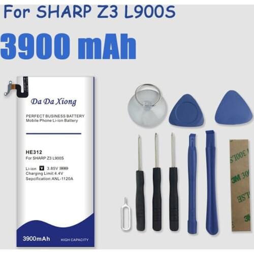 DaDaXiong Original 3900mAh HE312 New Replacement Battery For SHARP Z3 L900S FS8009 High Quality