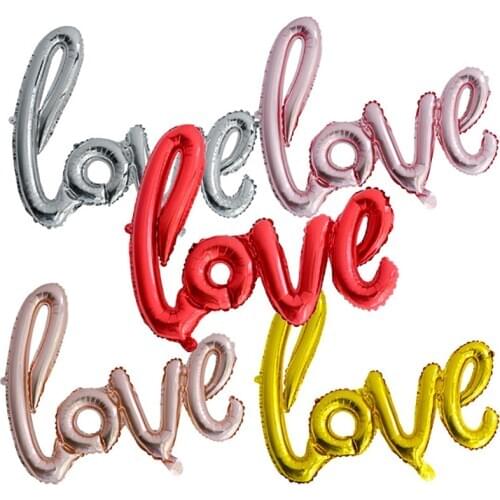 Valentines Day Decorating Supply Happy Party Decoration Letter Foil Balloon Globos Love Balloons