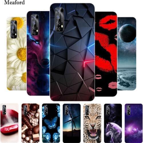 For OPPO Realme 7 Case RMX2151 Bumper Silicone TPU Soft Phone Cover For OPPO Realme 7 RMX2155 Realme7 Case Cartoon fundas