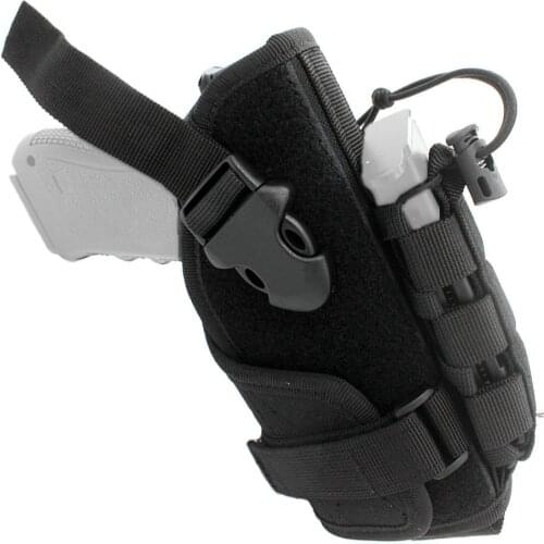 FIRECLUB Molle Gun Holster 1000D Tactical Holster Gun Case with Mag Holder for Airsoft Pistol Handgun Glock Hunting Accessary