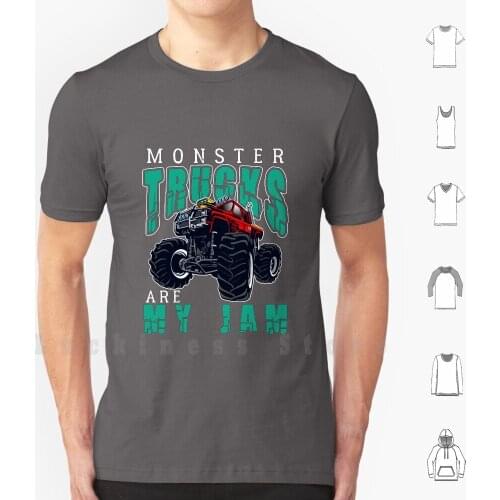 Monster Trucks Are My Jam T Shirt Big Size 100% Cotton Monster Trucks Are My Jam Monster Truck Car Drive Racing Trucks Monster