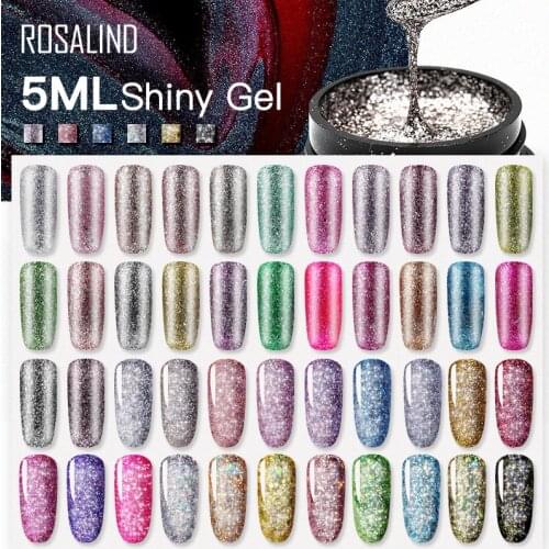 ROSALIND 5ml Gel Nail Polish Glitter Hybrid Lacquer Drawing Gel For Painting Nails Art Shiny Diamond Gel For Manicure Design