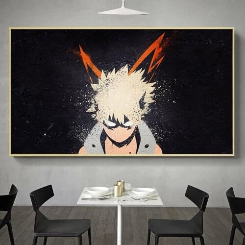 Colorful Anime My Hero Academia Colorful Art Prints Original Canvas Artwork 50 x 70 cm,No Frame