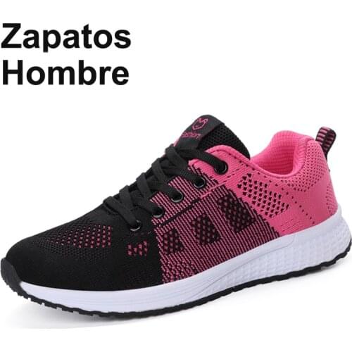 2020 Sneakers Women Sport Shoes Lace-Up Beginner Rubber Fashion Mesh Round Straps Flat Sneakers Running Shoes Casual Shoes
