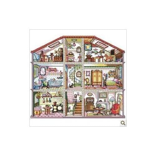 Simliar dmc threads cross stitch higher quality Factory Shop Cross Stitch Kit Lovely Children Room Free Shipping