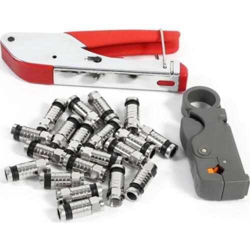 Compression Tool Kit F RCA RG58 Connector Fitting Coaxial Crimper Cable Coax