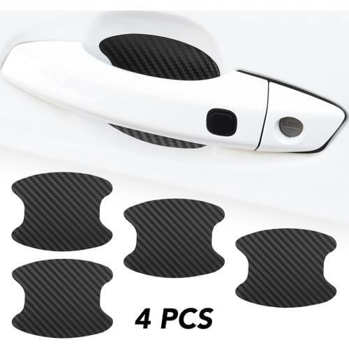 Carbon fiber Car Door Handle Sticker For Nissan X-Trail Terrano Qashqai Sentra Altima versa 350z nv200 rogue Almera X-Trail Juke