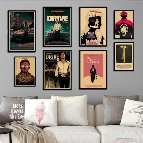 Drive Ryan Gosling retro Poster Retro Kraft Paper Bar Cafe Home Decor Painting Wall Sticker