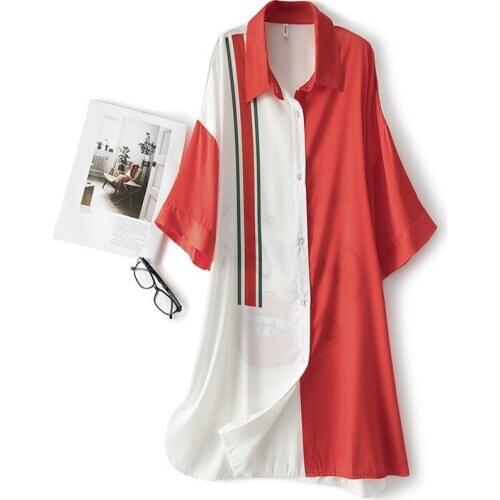 Short Sleeve Sleep Nightgown Loose Womens Print Flower Nighty Sleepwear Summer Satin Shirt Nightgown Casual Home Wear Gown