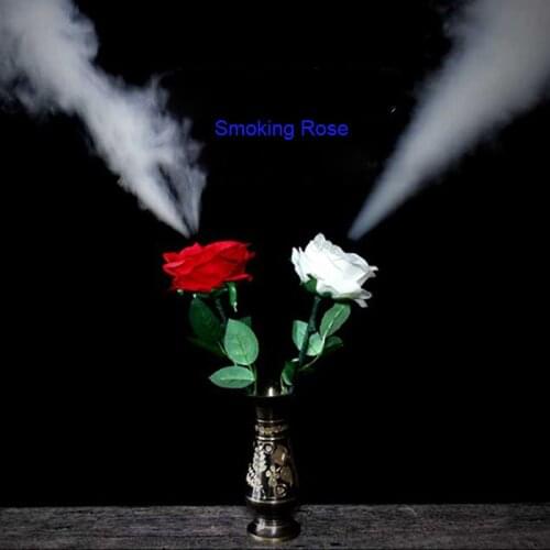New Arrival Smoking Rose With 20pcs Smoke Refills Magic Tricks Show Appearing From A Rose Charging Version Props