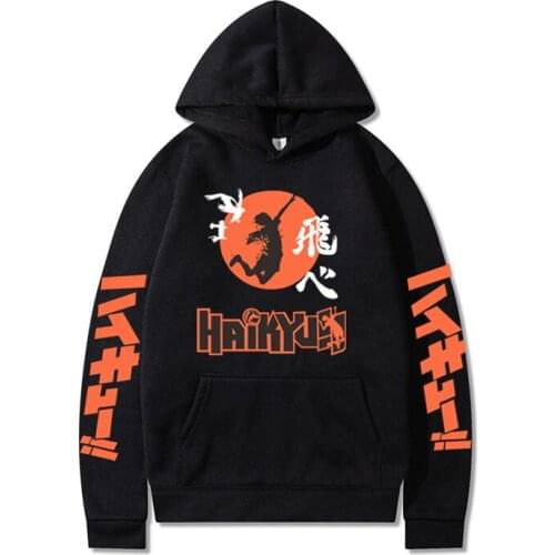 Autumn 2021 Japan Anime Haikyuu Cosplay Hoodie Women Men Harajuku Sweatshirt Oversized Pullover Hooded Jacket Sportswear clothes