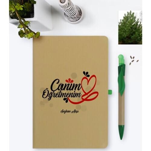 Personalized Monsieur Lazhar Environmentalist Notebook and Seeded Pen Set-1