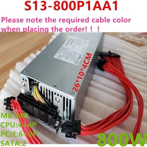 Almost New PSU For Chicony Big 1U 800W Power Supply S13-800P1AA1