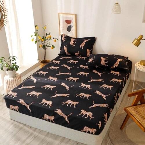 BEDSHEET Bedspread Leopard Bed Cover And Pillowcase FITTED SHEET