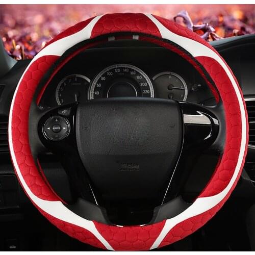 QFHETJIE Winter Must-have Warm Plush Car Steering Wheel Cover Wear-resistant Non-slip Fashion Accessories
