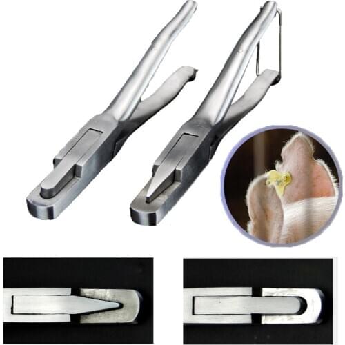 1 Pc Stainless Steel V-shaped And U-shaped Ear Tongs Pliers Missing Pig Ear Tag Pliers Pig Equipment Farm Animals
