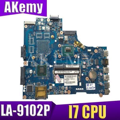 VAW11 LA-9102P REV: 17 de 1.0 For DELL Inspiron 3721 5721 Laptop Motherboard CN-0N9G7X 0N9G7X I7-3537U CPU mainboard originais