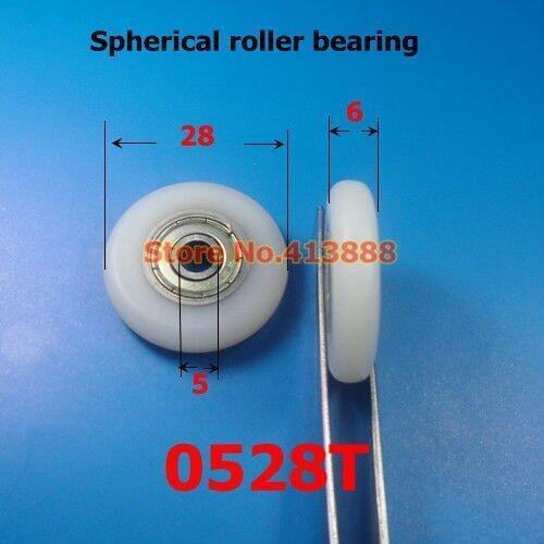 High quality door pulley bearing 0528T 5*28*6 mm Round plastic nylon door roller wheel bearing for sliding door