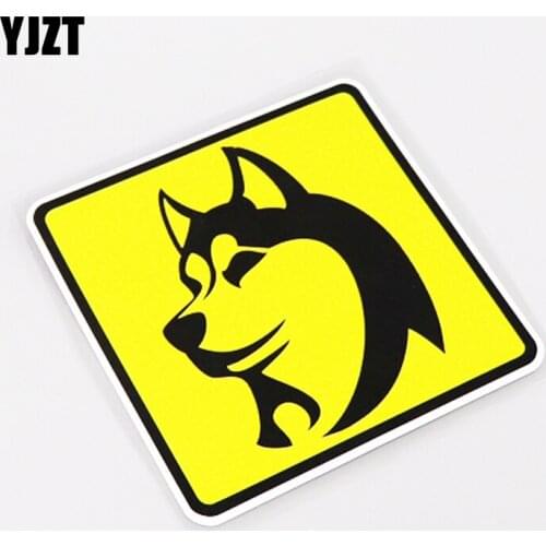 YJZT 11CM*11CM Fashion Animal Dog PVC Car Window Sticker Decal Graphical 13-0984