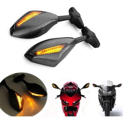2PCS MOTORCYCLE LED TURN SIGNAL INDICATOR MIRRORS FOR SUZUKI SV650S SV1000S Katana 2003-2007