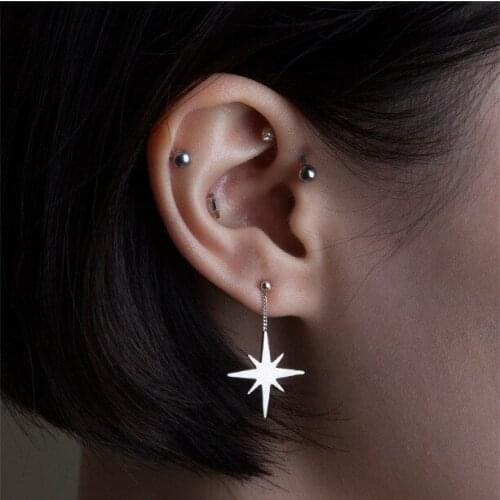 S925 sterling silver earrings jewelry glitter tassel earrings earrings earrings female