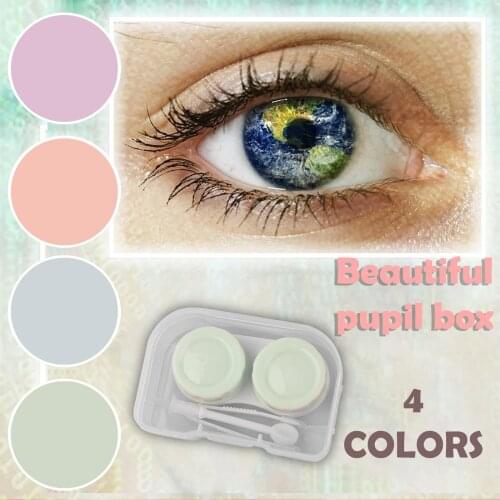 1 Pcs Pocket Portable Mini Contact Lens Case Easy Carry Make Up Beauty Pupil Storage Box Lenses Container Travel Kit#dp4