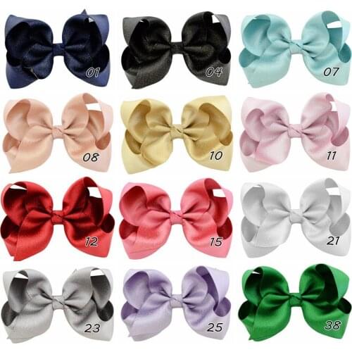 60 pcs/lot, 4 inch Girls Boutique Hair Bow Clip , Twisted Fabric Bow Hair Clips , Birthday Holiday Gift