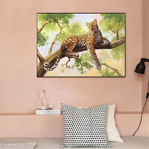Abstract Painting Tiger Poster Zoo Wall Pictures for Living Room Decoration Tigers Wall Art Pictures Cuadros Decoracion Salon