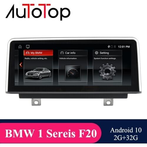 AUTOTOP 10" IPS Screen Android 10 Car Multimedia Player for BMW Series 1 F20 2011-2014 Series 2 F22 2013-2017 GPS Navigation