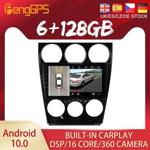 128G For Mazda 6 2007 2008 2009 2010 2011 2012 Car Radio Multimedia Video Player Navigation GPS Android 10.0 No 2 Din 2 Din DVD