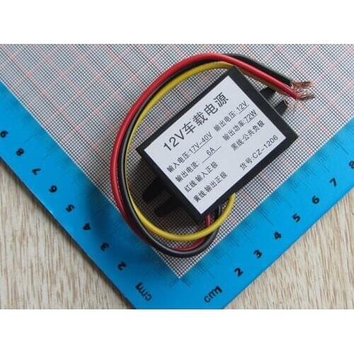 Free ship with track 12V car charger power 24V to 12V, 12V 6A power converter Buck LED Display Power DC-DC