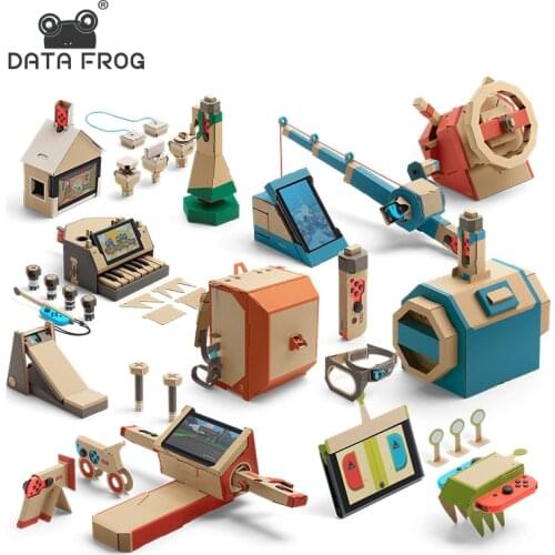 Data Frog DIY Cardboard For Nintendo Switch Labo Bracke Paper Suit DIY Case For NS Console Joy-Con Controller Gaming
