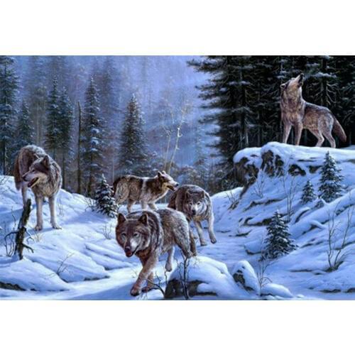 Diy 5D diamond painting animal diamond embroidery wolves full coverage square diamond mosaic Painting beadwork embroidery icon