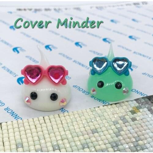 DIY Diamond Painting Tools Magnetic Cover Minder Cute Drop with Glasses