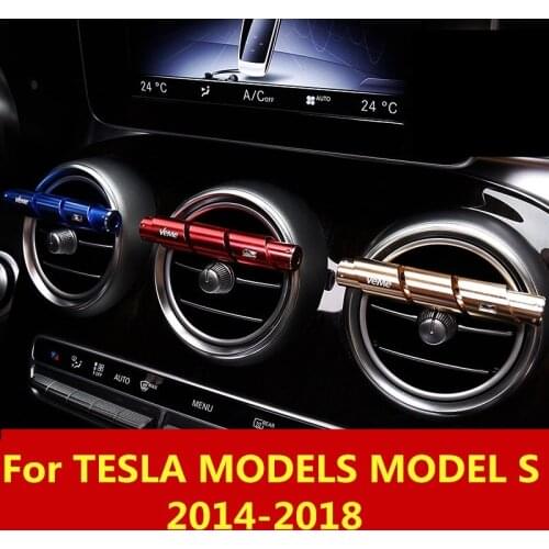 For TESLA MODELX MODEL S 2014-2018 car air freshener solid seasoning alloy car direct perfume clip sniffing stick diffusion