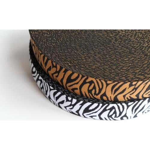 Zebra Elastic Bands 37~44MM Elastic Ribbon Clothing Bags Trousers Elastic Rubber DIY Sewing Accessories rubber band Printed