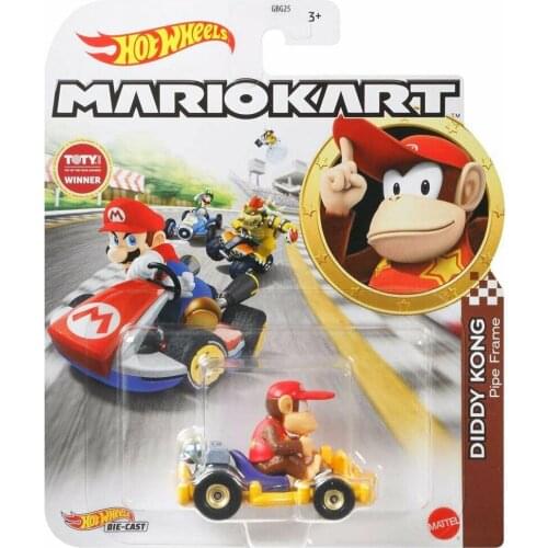 Hotwheels Hot Wheels Mario Kart Character Vehicles GBG25 - Diddy Kong - Pipe Frame