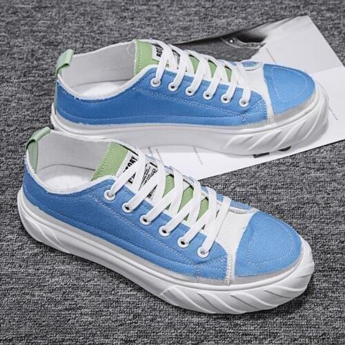 Candy Color Male Vulcanize Shoes Yellow Men Canvas Shoes Men Fashion Summer Casual Sneakers Flat Men Shoes