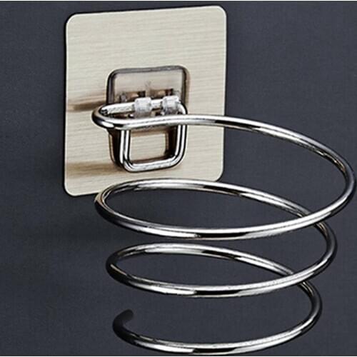 Blower Bracket High Quality Wall Hair Dryer Metal Bathroom Wall Holder Shelf Storage Rack Home Storage Organizer