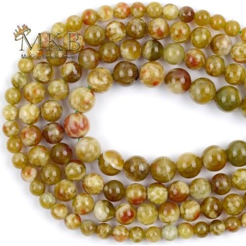 Genuine Green Serpentine Natural Gemstones Round Beads For Jewelry Making 6 8 10mm Beads Diy Bracelet Necklace Accessories 15"