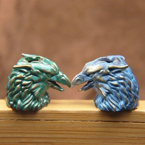 Griffin Eagle Head Lion Body Brass Knife Beads Lanyard Pendants Paracord Charms Eagle Beak EDC Outdoor DIY Accessories Jewelry