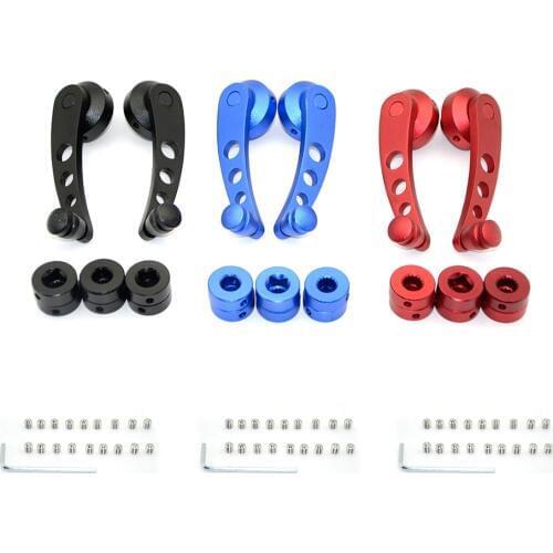 Hot Billet Aluminum Car Truck Manual Window Glass Door Crank Handle Winder Universal Blue / red / black