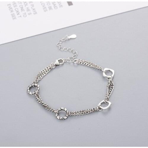 Newest Arrival Fashion Factory Source 925 Silver Material Best Price Circle Bracelet for Women and Girls In US and European
