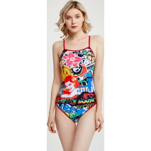 2021 new sexy one-piece swimsuit womens swimsuit strap swimsuit summer push-ups Monokini printed swimsuit beachwear