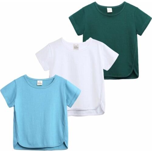 Korean Style Solid Color Summer Mini Kids T-shirts Baby Boys Clothes Short Sleeve Toddler Shirt Striped Shirt Boys Tops Tees