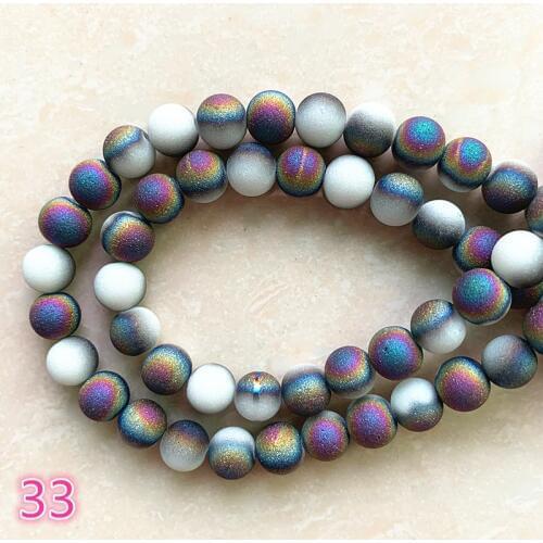 Wholesale 6/8mm Frosted Matt Austrian Crystal Beads High Quality Glass Loose Beads Handmade DIY Jewelry Making For Bracelet #33